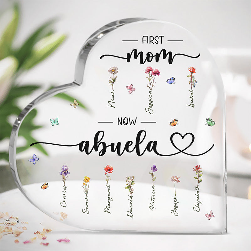 Family Personalized Custom Heart Shaped Acrylic Plaque