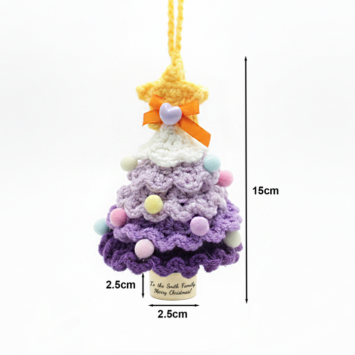 Hand-Crocheted Christmas Tree Wind Chime Pendant – A Miniature Christmas Wonderland