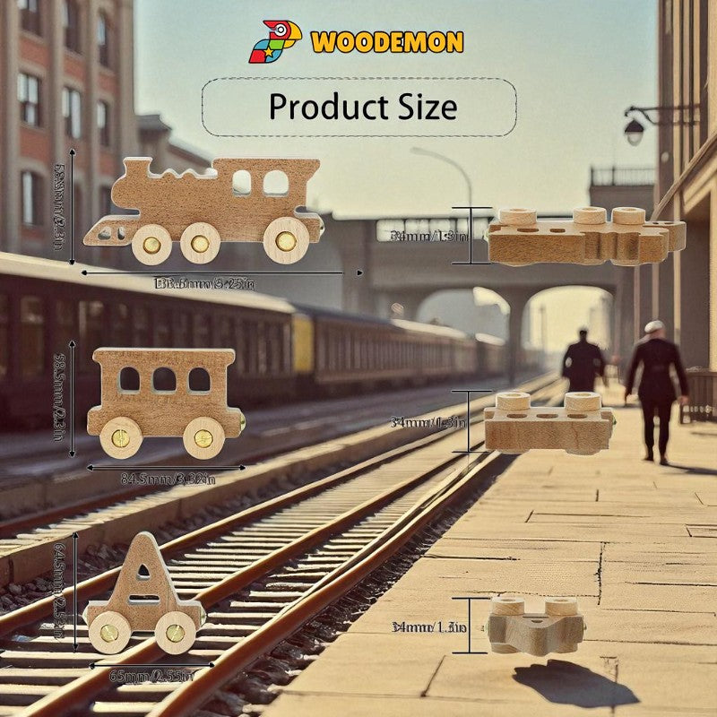Personalized Wooden Name Train – Custom Puzzle Toy for Toddlers & Kids