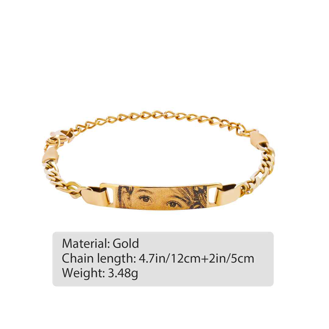 Personalized Baby Name and Eye image Bracelet- Custom Gift for Boys & Girls