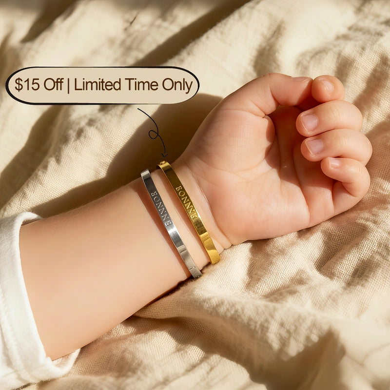 Personalized Child's Engraved Name Bangle with Clasp