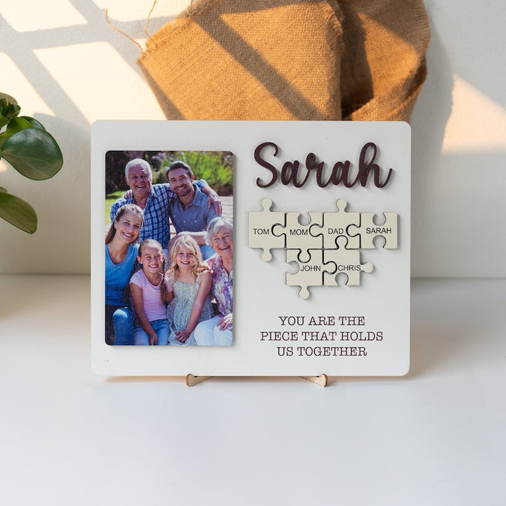 Personalized Photo Puzzle Mom Sign