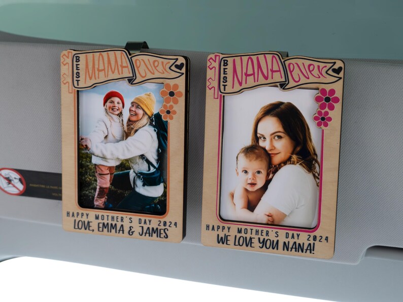 Personalized name car sun visor photo holder