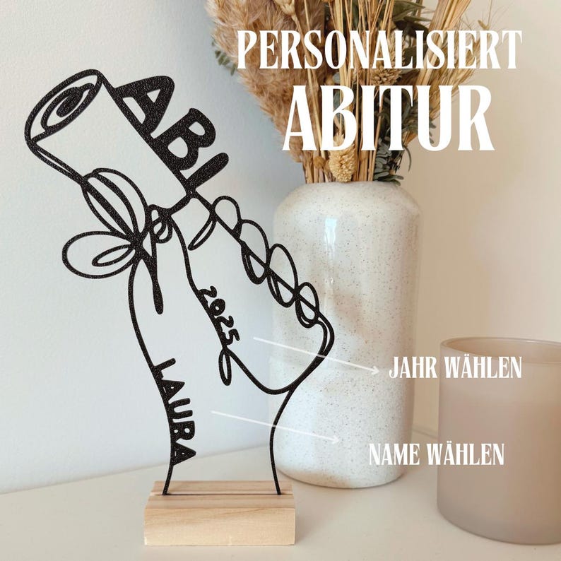 Personalized graduate stand Abitur Abi gift for graduation