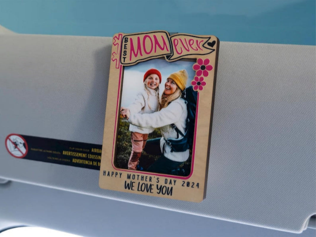Personalized name car sun visor photo holder