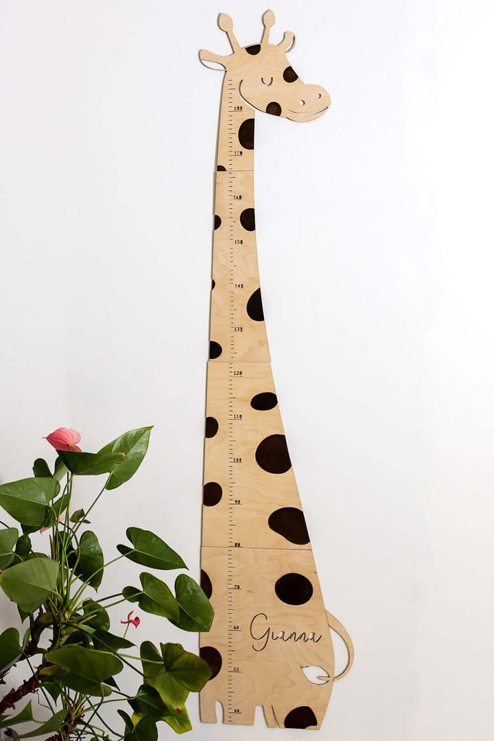 Personalized Wooden Giraffe Growth Chart Nursery Decor
