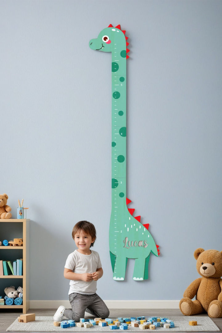 Personalized Wooden Dinosaur Growth Chart Ruler