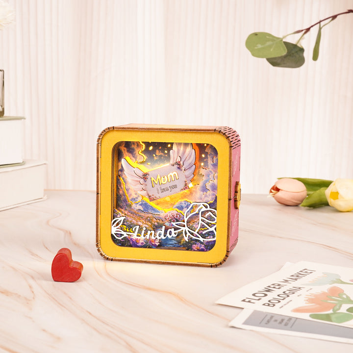 Personalized Kit- 3D Wooden Puzzle Night Light “Words fail, love endures”