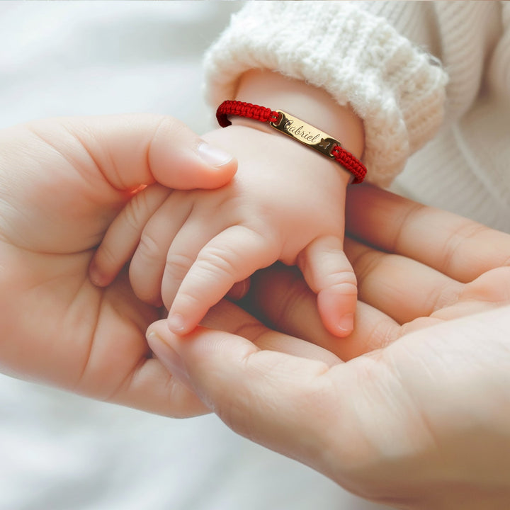 Personalized Handmade Braided Cord Child ID Bracelet