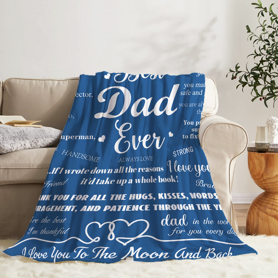 Personalized best Dad In The World Blanket