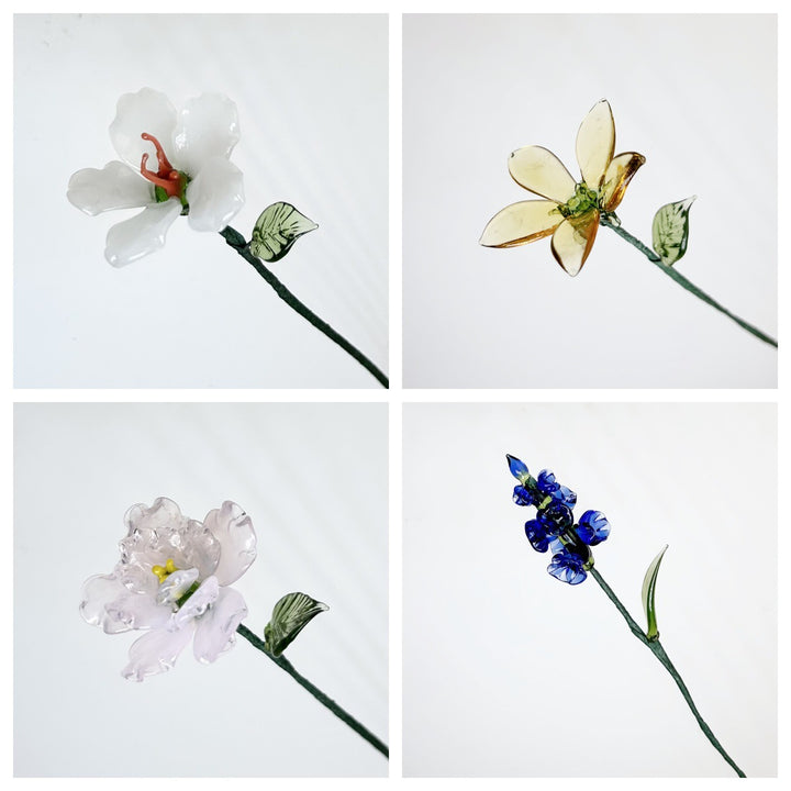 Birthday flower glass flower（Adjustable length）