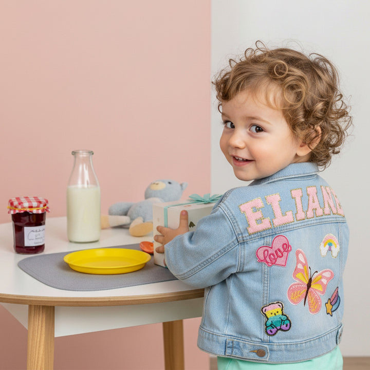 Personalized Kids Name Patch Jean Jacket