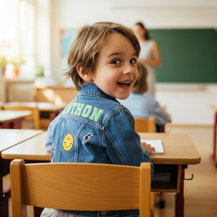 Personalized children Patch Denim Jacket