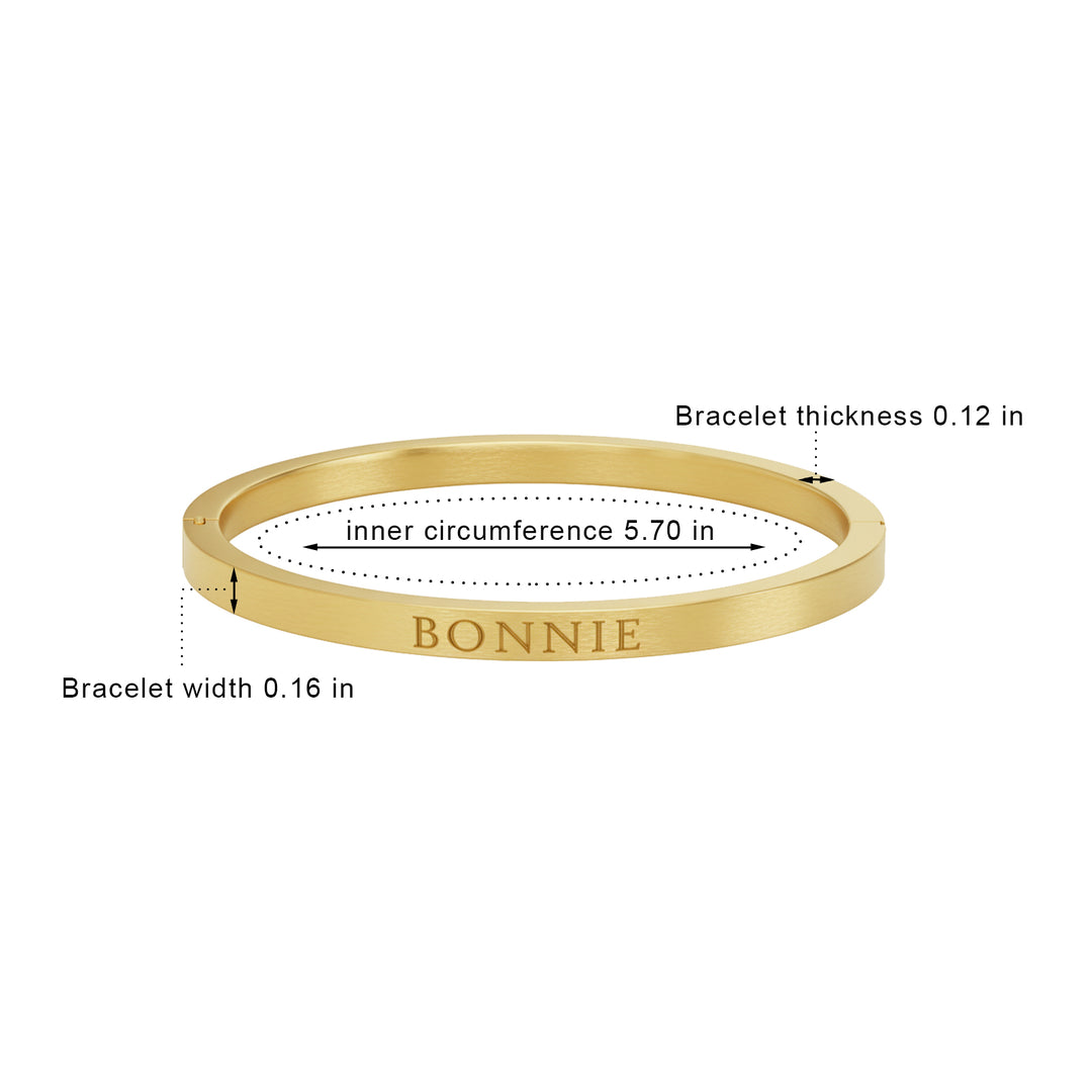 Personalized Baby's Engraved Name Bangle with Clasp