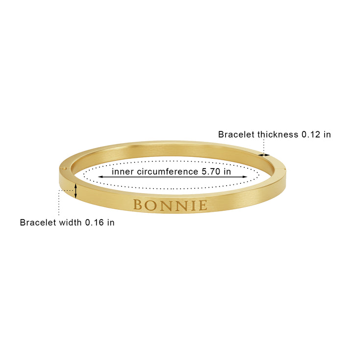 Personalized Baby's Engraved Name Bangle with Clasp