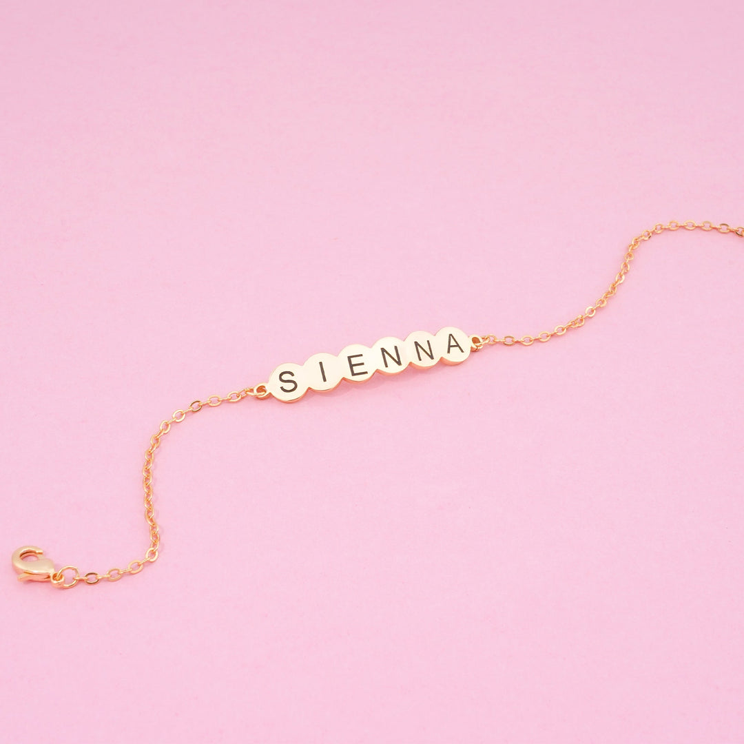 Personalized Baby Name Bracelet With Continuous Circular Gift