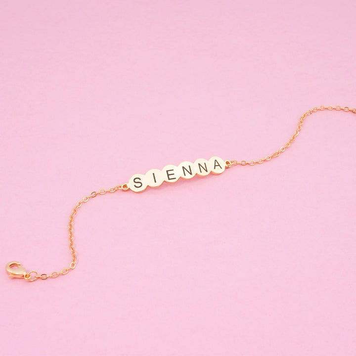 Personalized Baby Name Bracelet With Continuous Circular Gift