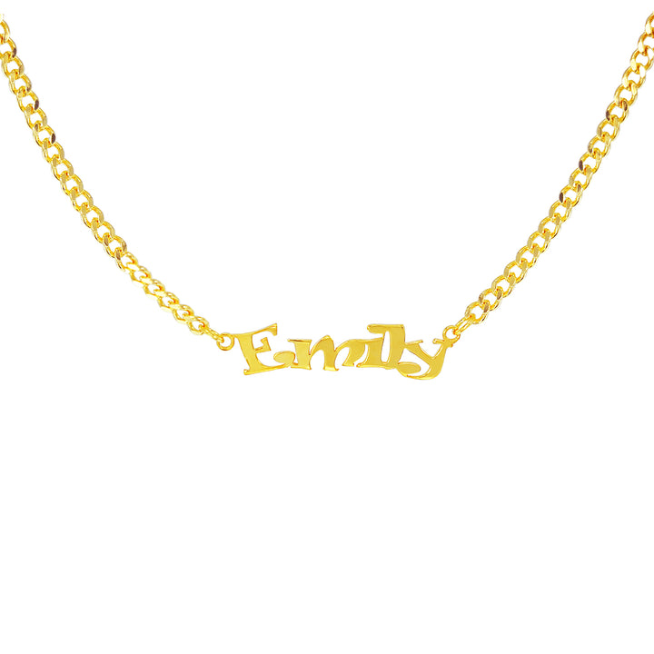 Personalized women's name custom Cuban necklace