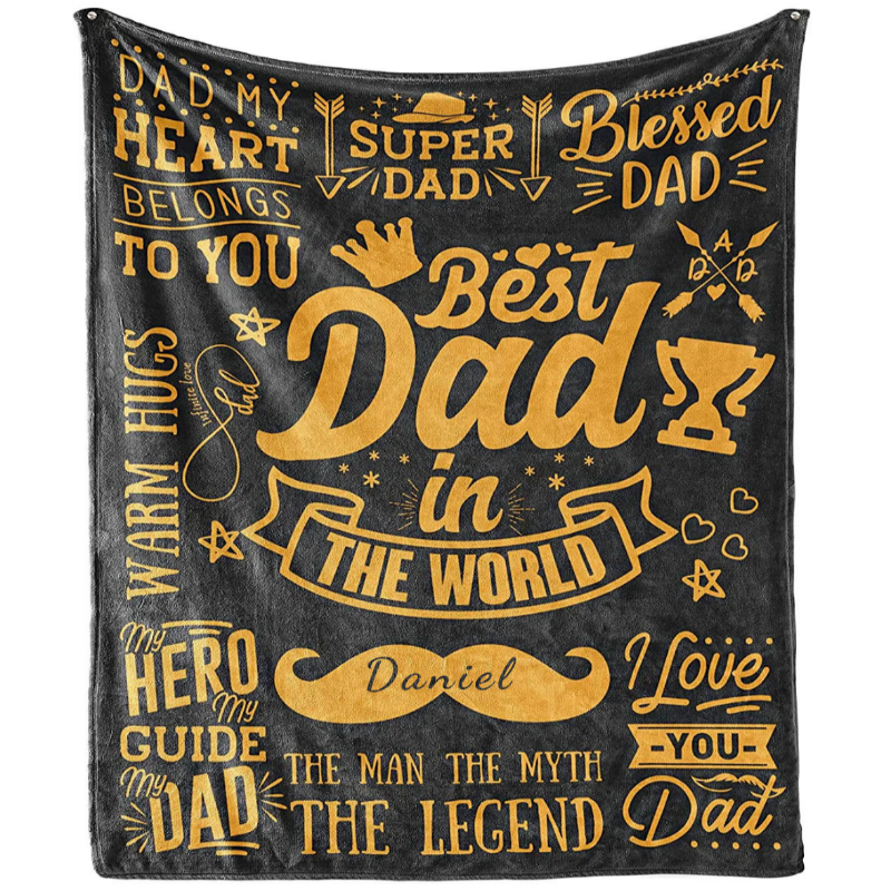 Personalized best Dad In The World Blanket