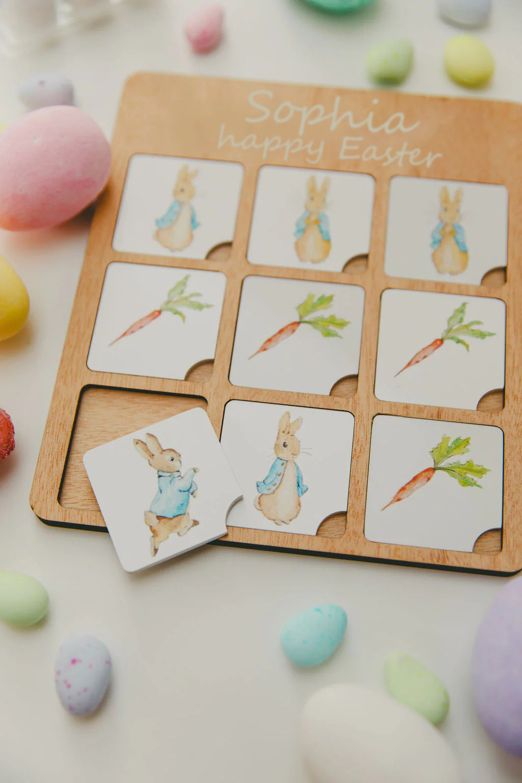 Personalized Name Easter Themed Tic Tac Toe