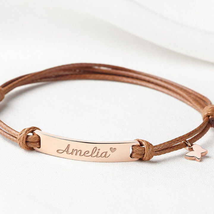 Personalized Braided Rope Baby Name Bracelet