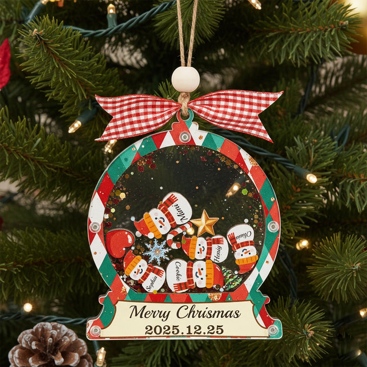 Personalized Christmas 2025 Family Name Cookies Ornament – 3-Layer Acrylic Shake Keepsake for Holiday Magic