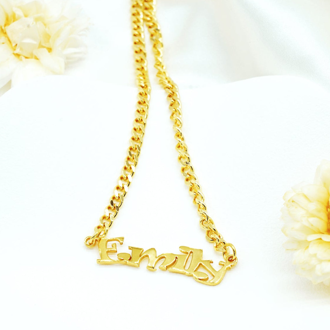 Personalized women's name custom Cuban necklace