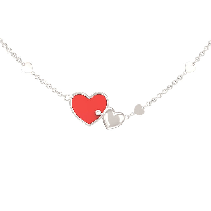 Personalized 925 Sterling Silver Inseparable Hearts Personalized Name Necklace