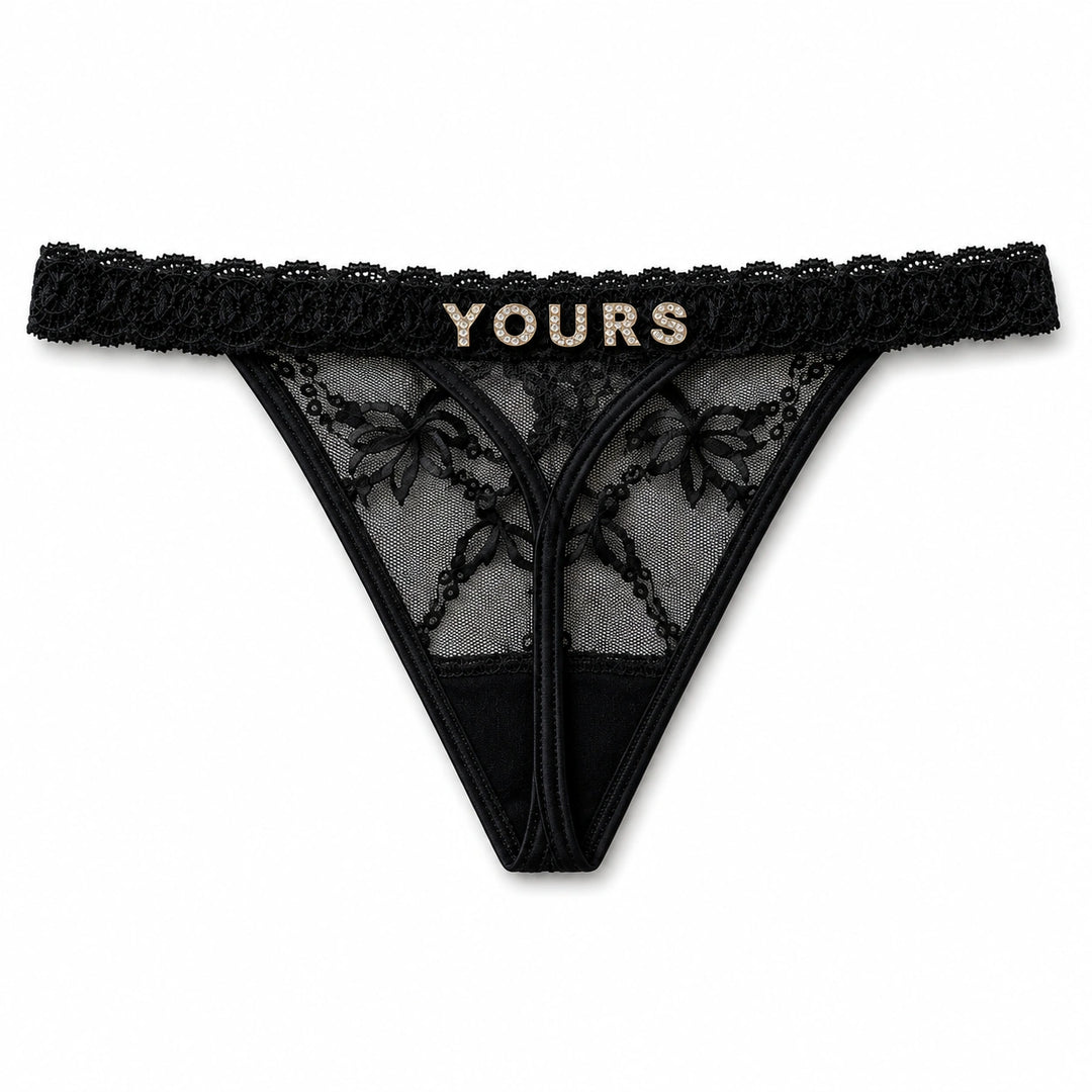 The "Private Promise" Custom Diamond Letter Thong
