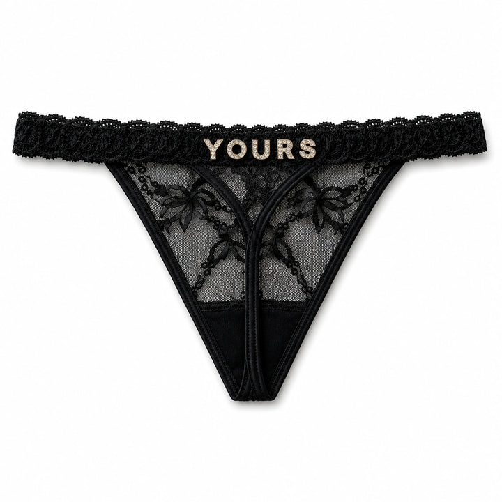 The "Private Promise" Custom Diamond Letter Thong