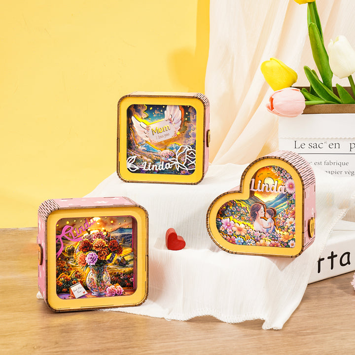 Personalized Kit- 3D Wooden Puzzle Night Light “Words fail, love endures”