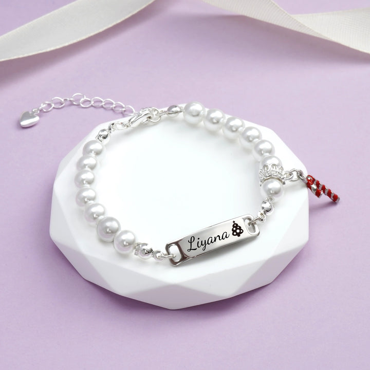 Custom Candy Cane Pearl Bracelet – Adjustable Christmas Gift