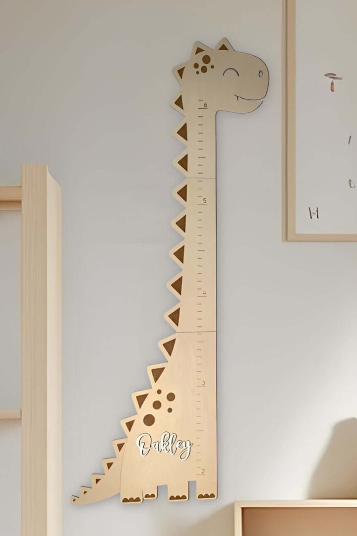 Personalized Wooden Dinosaur Growth Chart Ruler