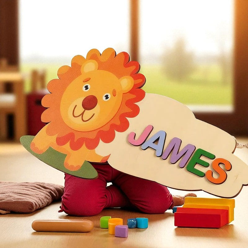 Personalized Wooden Baby Name Puzzle – Custom Gift for Newborns and Toddlers