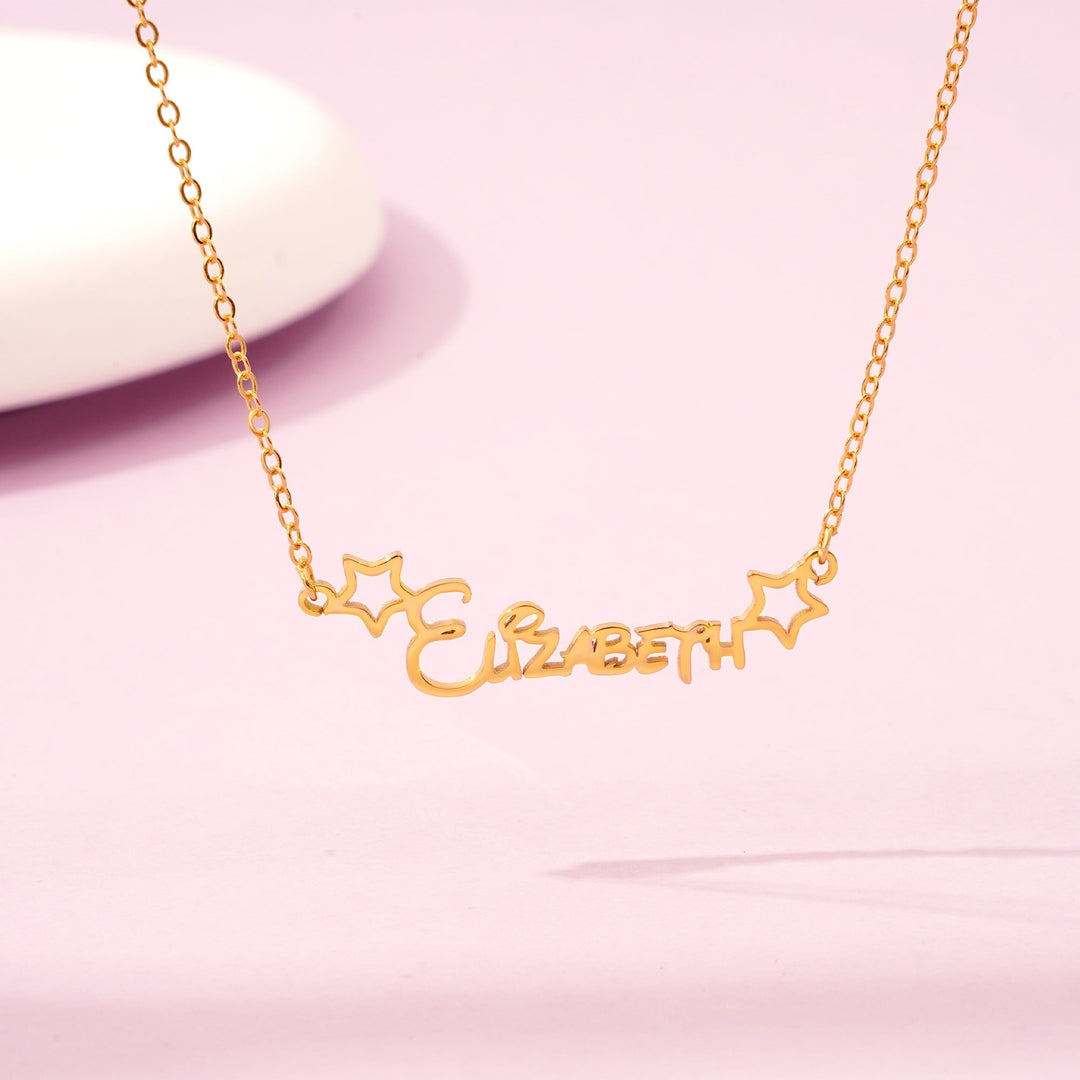 Personalized Star Childrens Name Necklace