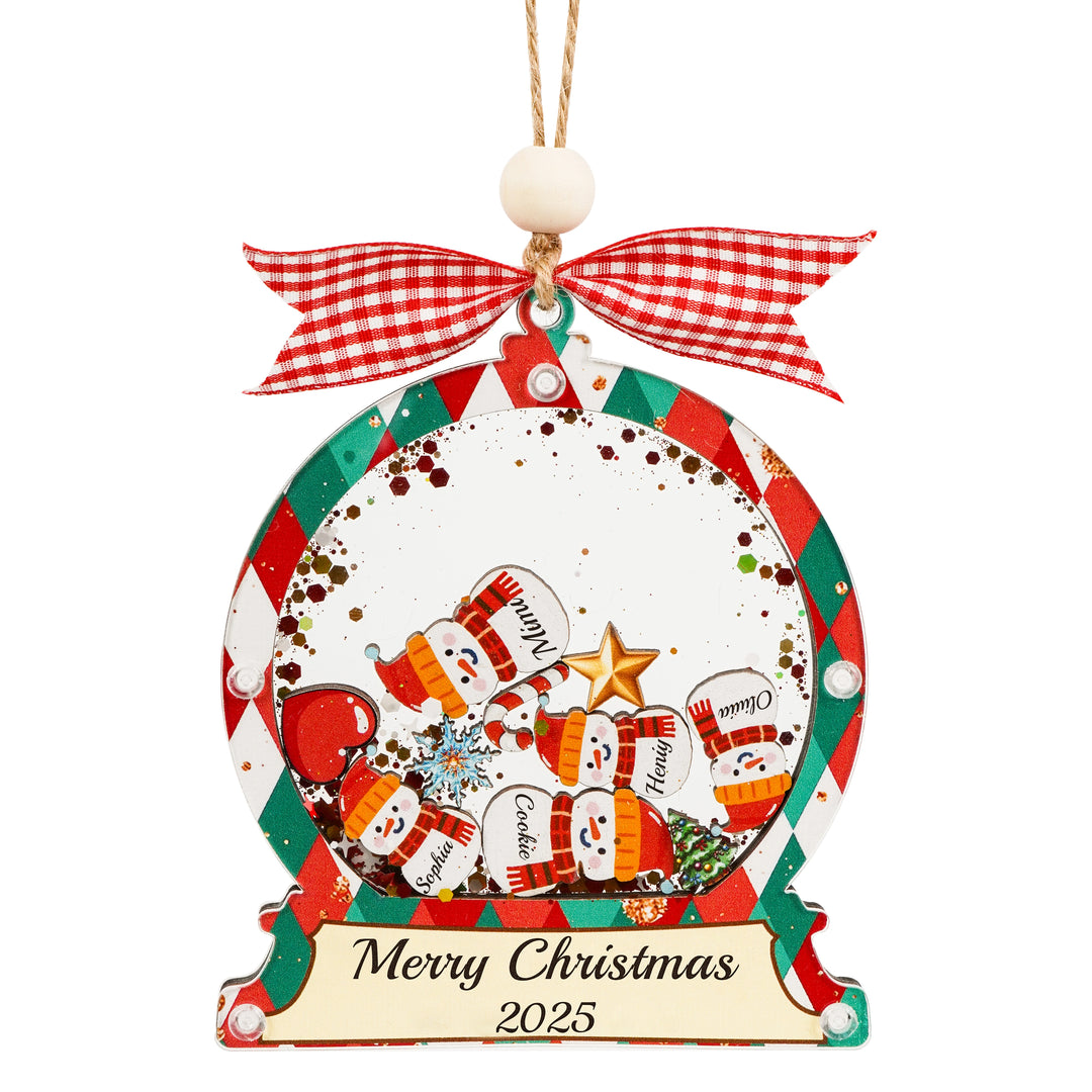 Personalized Christmas 2025 Family Name Cookies Ornament – 3-Layer Acrylic Shake Keepsake for Holiday Magic