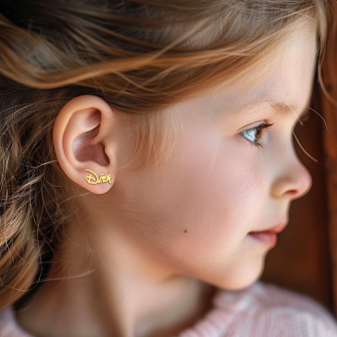 Personalized Princess Baby Name Earrings