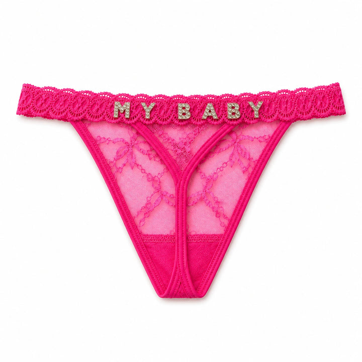 The "Private Promise" Custom Diamond Letter Thong