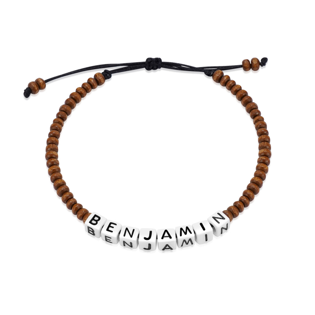 Personalized MATTE Black Men’s Beaded Bracelet