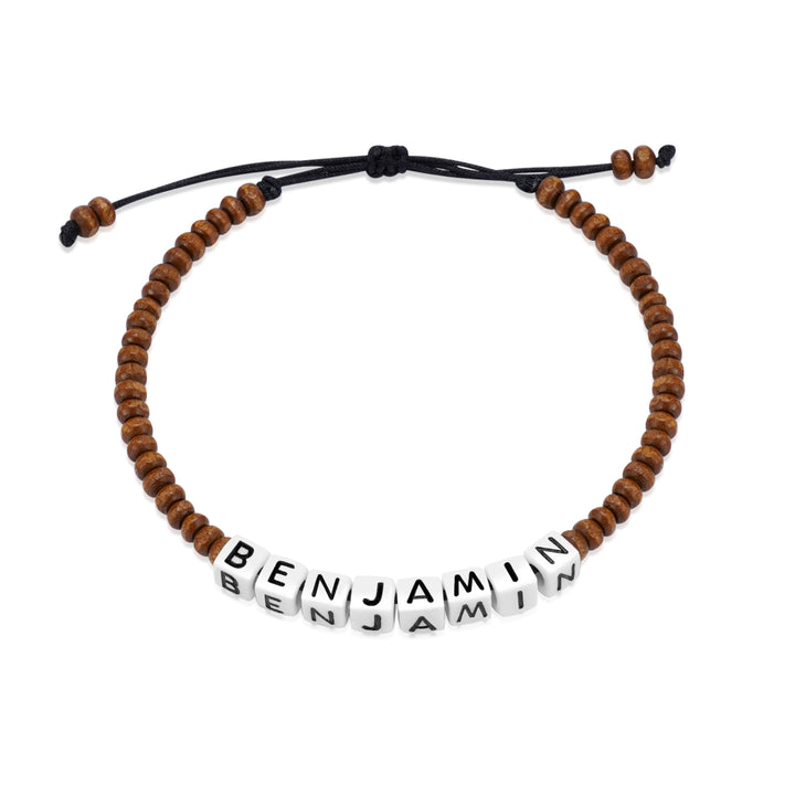 Personalized MATTE Black Men’s Beaded Bracelet