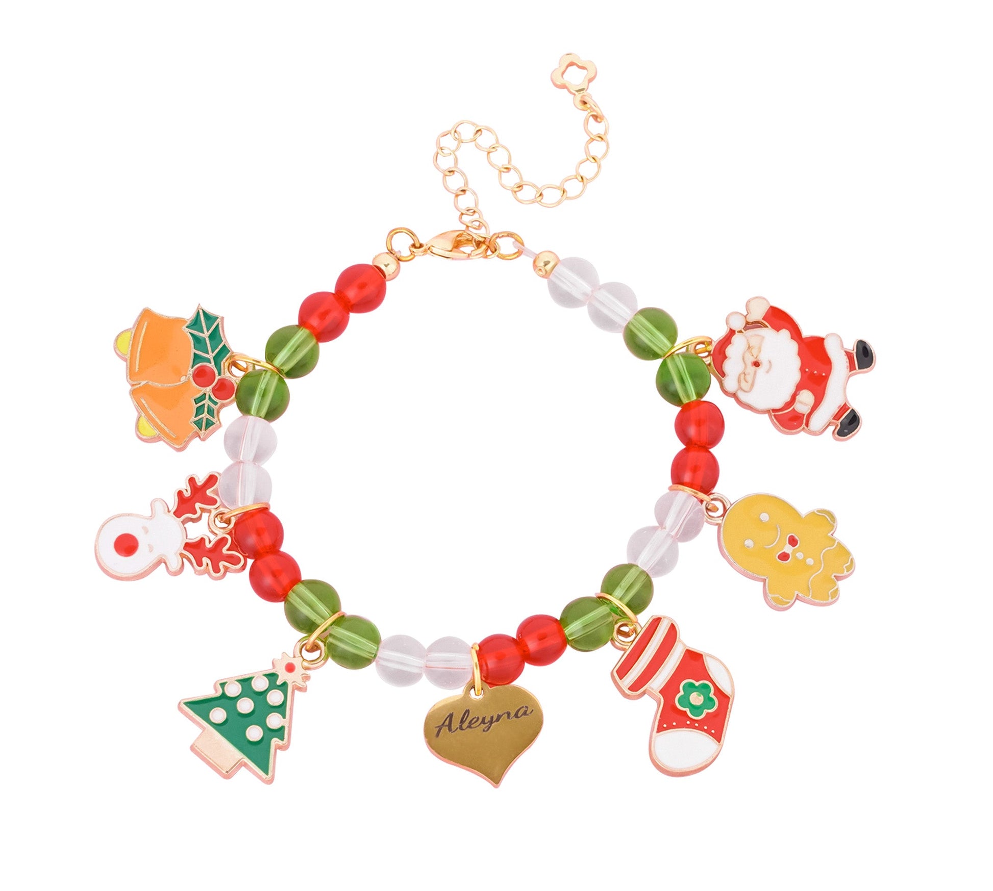 Personalized Christmas Bracelet Christmas Holiday Charm