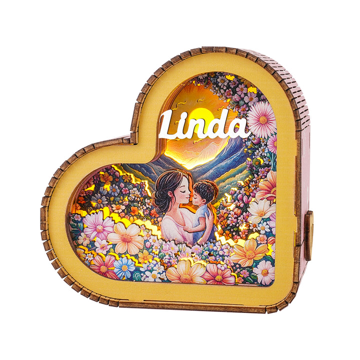 Personalized Kit- 3D Wooden Puzzle Night Light “Words fail, love endures”
