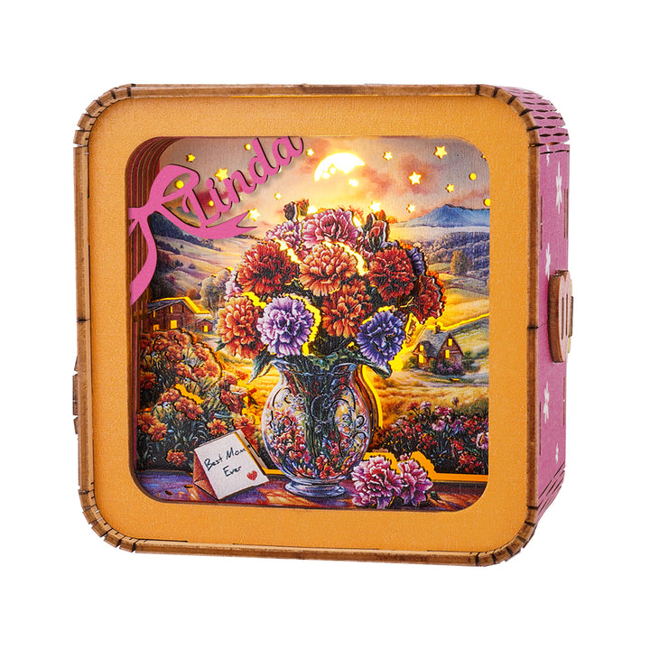 Personalized Kit- 3D Wooden Puzzle Night Light “Words fail, love endures”