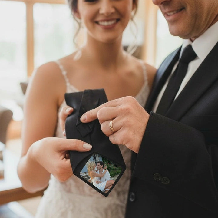 Naughty Hidden Photo Tie | Custom Private Picture Gift for Husband & Boyfriend