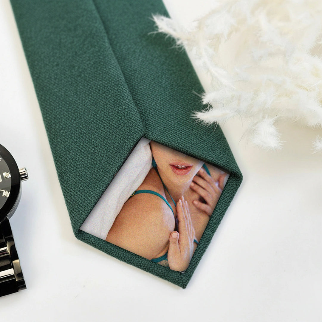 Naughty Hidden Photo Tie | Custom Private Picture Gift for Husband & Boyfriend