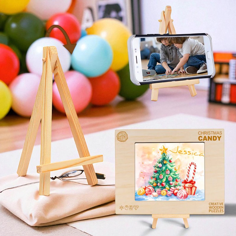 Personalized Christmas Name Puzzle – Holiday Wooden Puzzle Gift for Kids