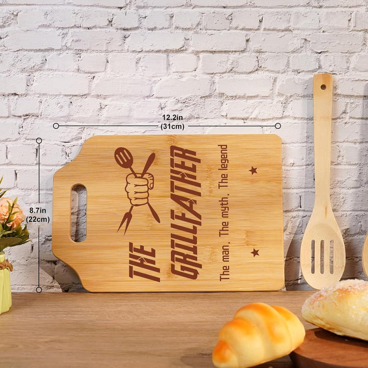 Personalized Dad Cutting Board Bamboo Cooking Board Gifts for Papa