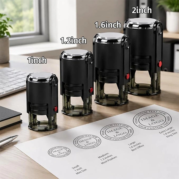 Custom Logo Stamp Self-Inking – Personalized Business Branding Stamp for Packaging, Office & Small Business