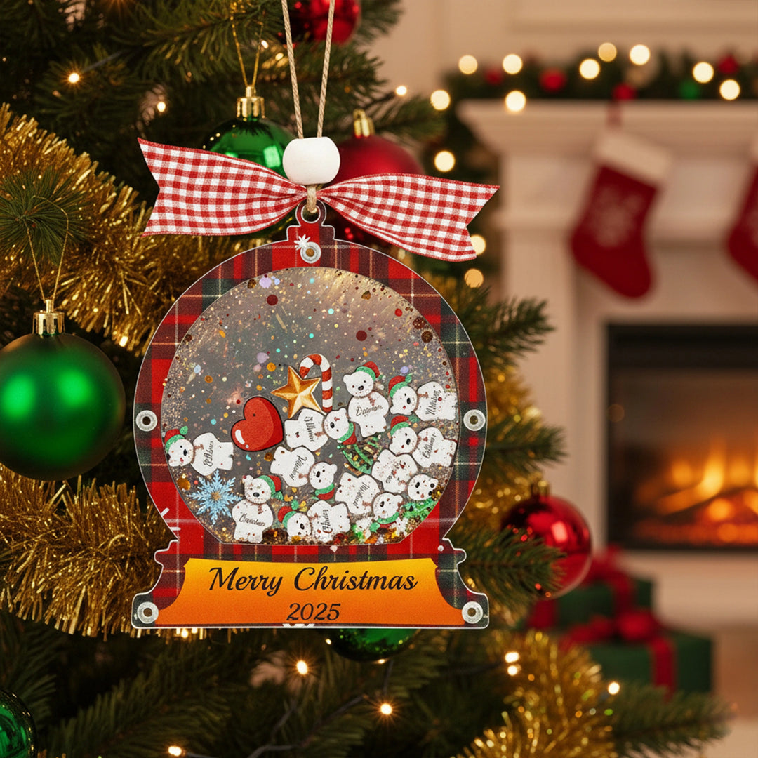 Personalized Christmas 2025 Family Name Cookies Ornament – 3-Layer Acrylic Shake Keepsake for Holiday Magic