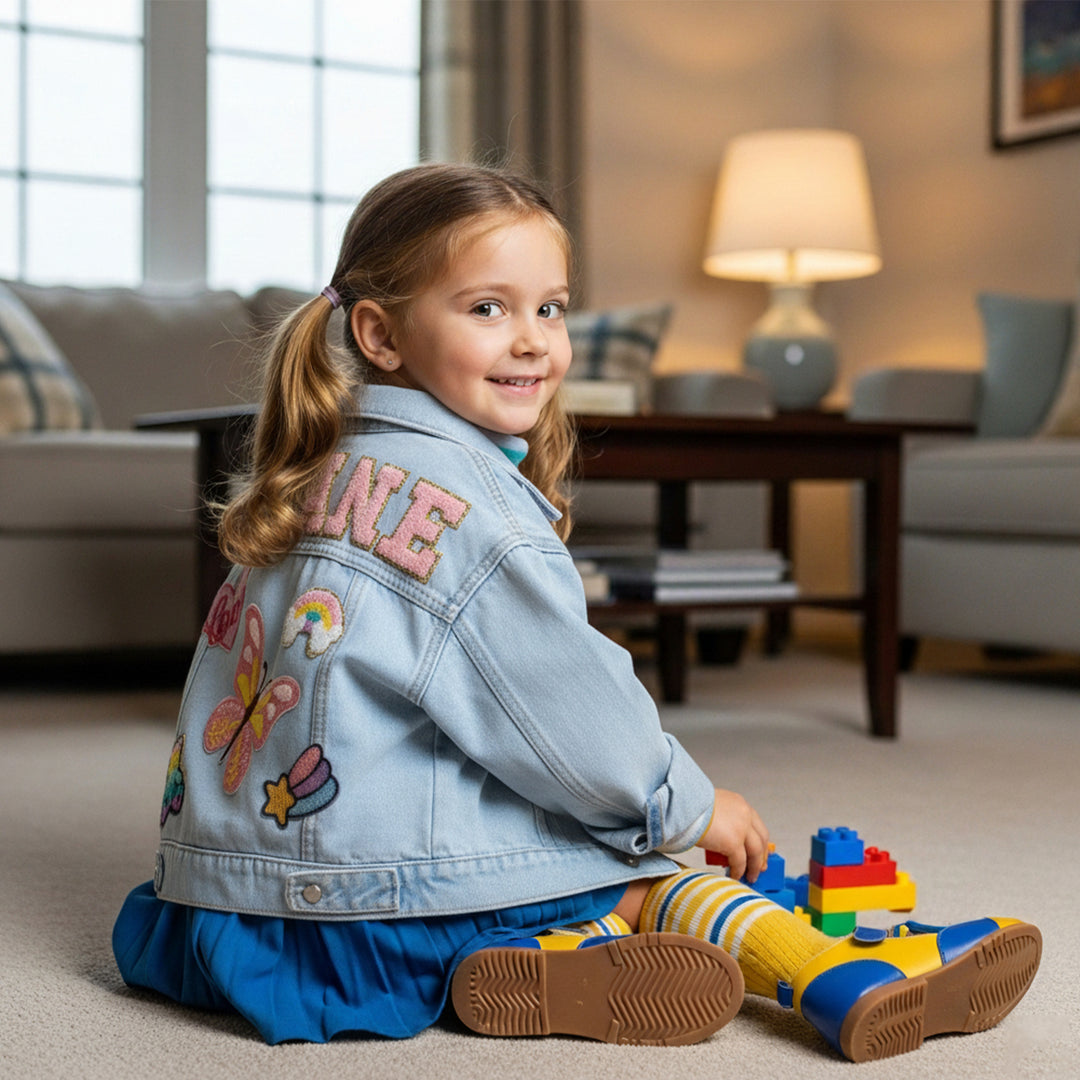 Personalized Kids Patch Denim Jacket